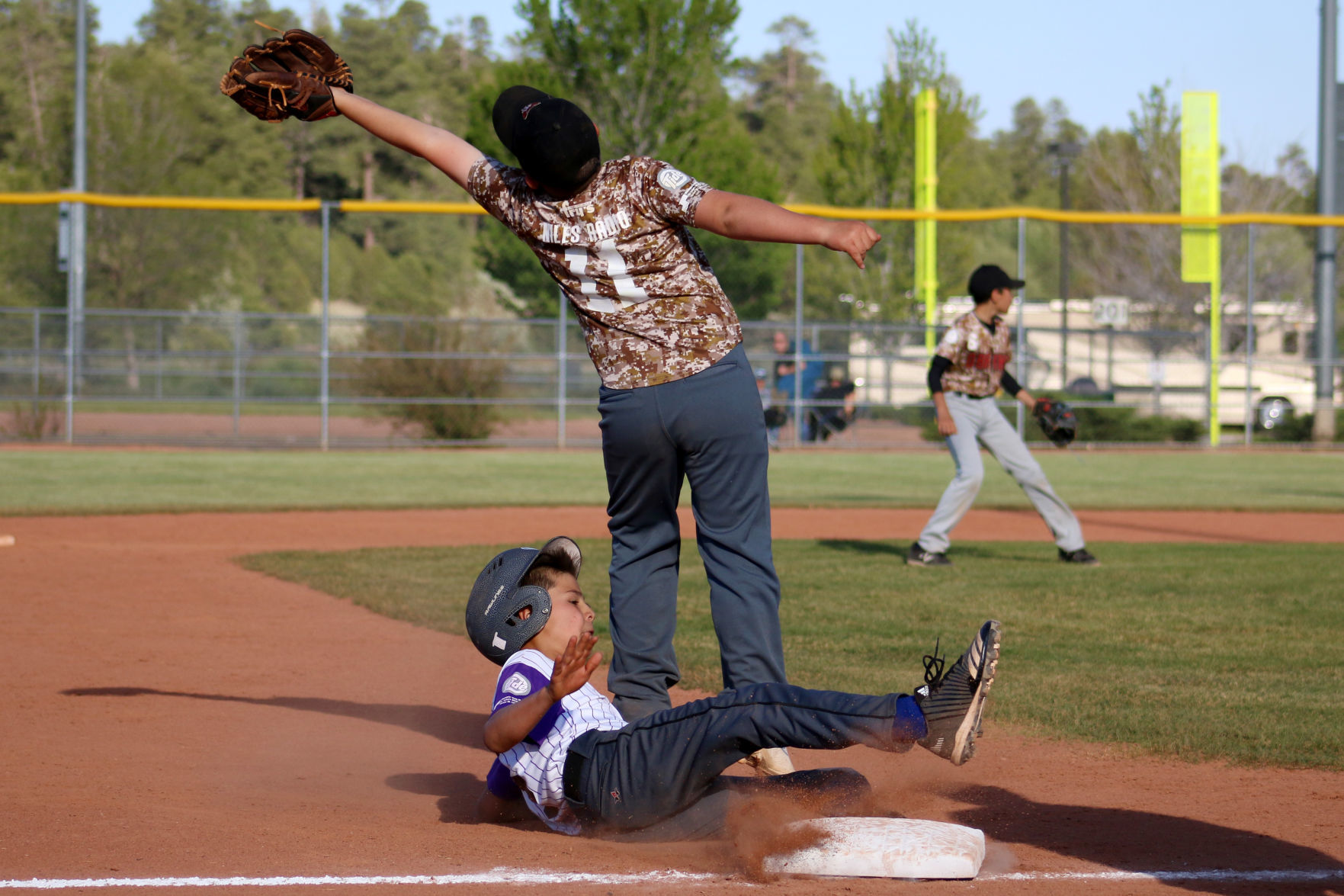 Sliding under the throw